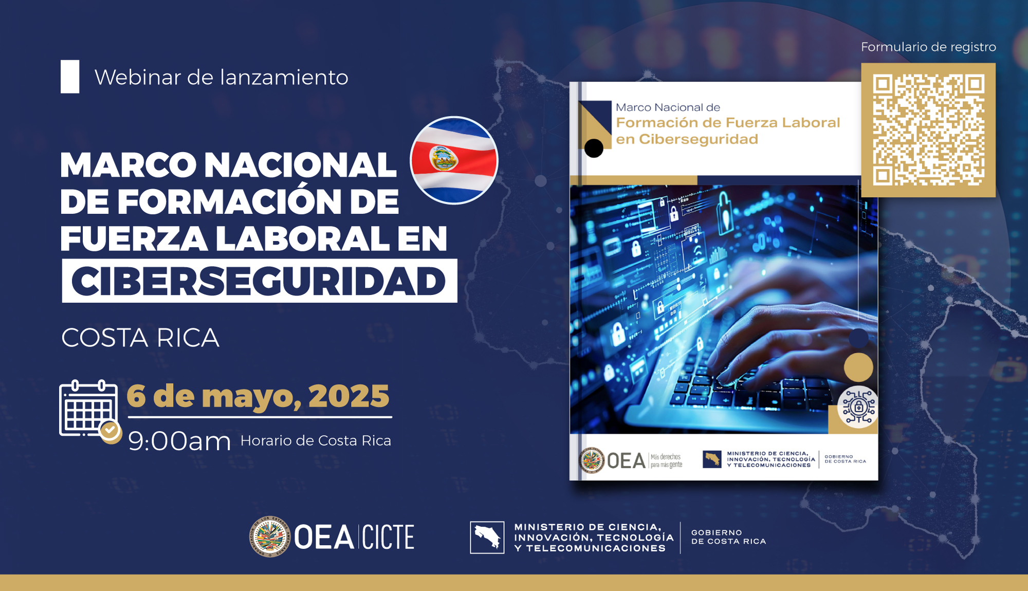 Invitación: Webinar: “Lanzamiento Marco Nacional de Formación de Fuerza Laboral en Ciberseguridad"