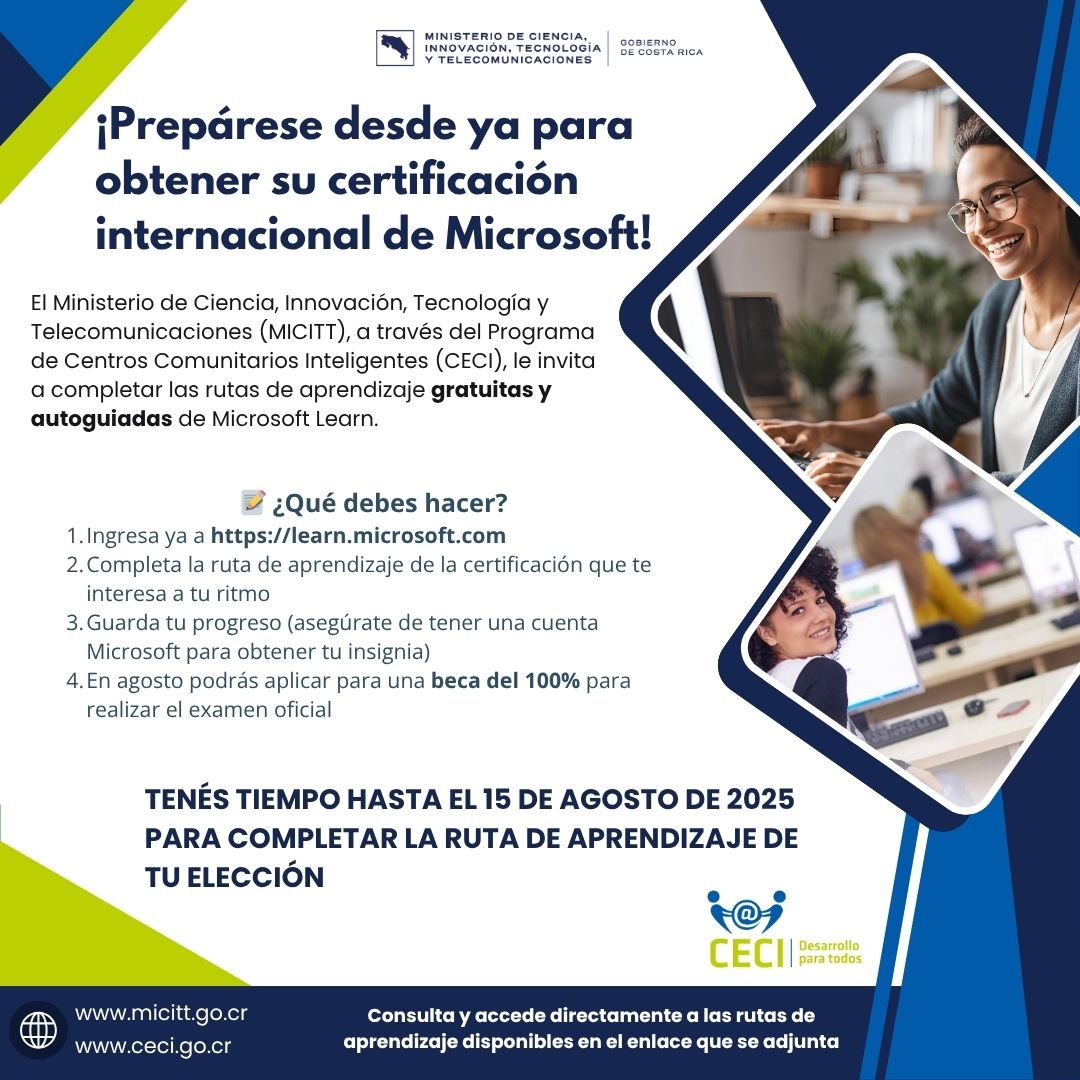 Preparese desde ya para obtener su certificación internacional de Microsoft