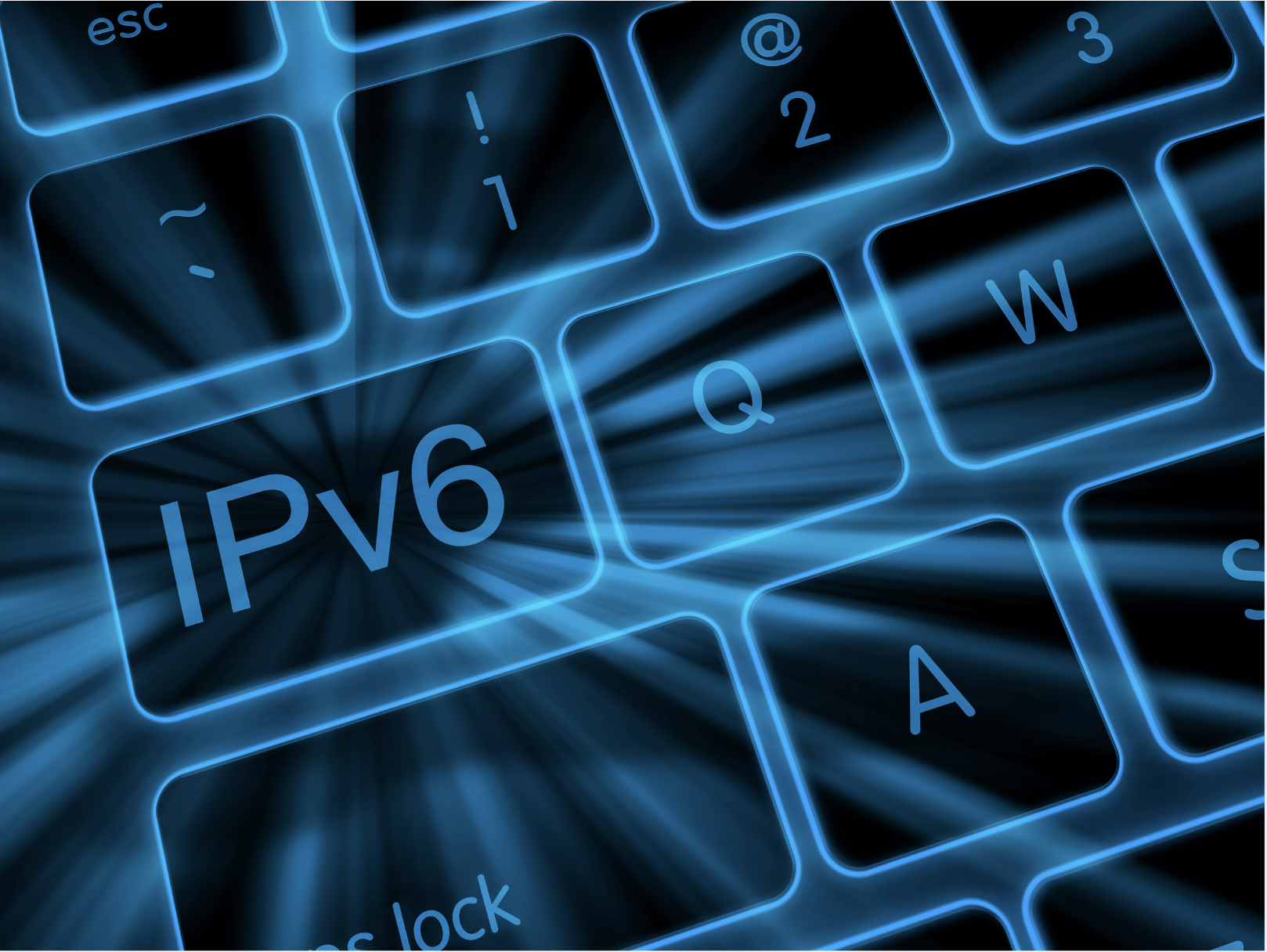 teclado de computadora con texto IPV6