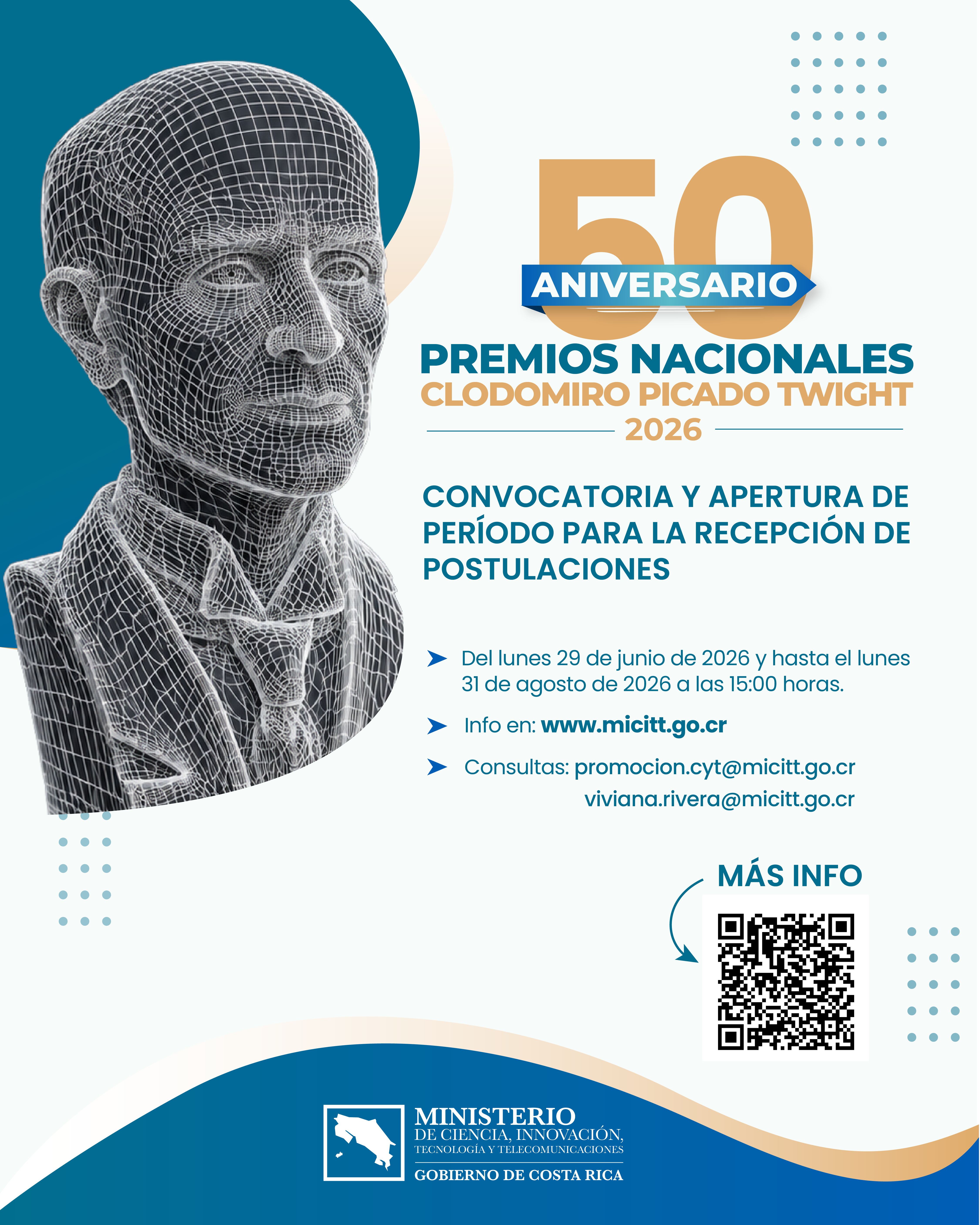 Afiche con la información para postular el concurso