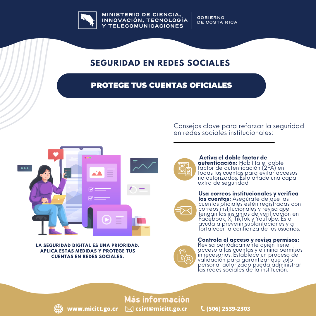 Seguridad en Redes Sociales, protege tus cuentas oficiales