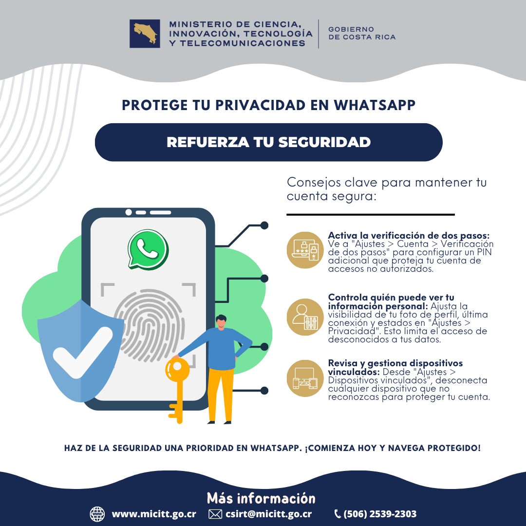 Protege tu privacidad en Whatsapp, refuerza tu seguridad