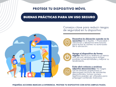 Protege tu dispositivo móvil, buenas prácticas para un uso seguro