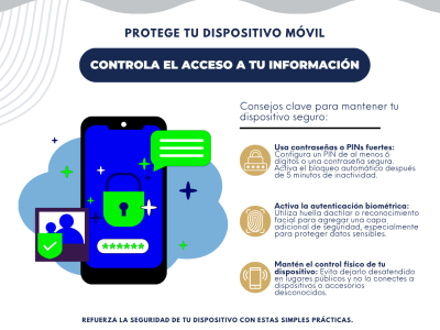 Protege tu dispositivo móvil, controla el acceso a tu información
