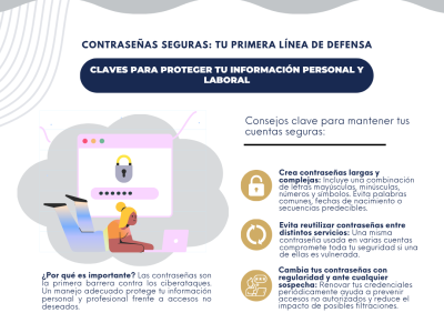 Contraseñas seguras: Tu primera línea de defensa, claves para proteger tu información personal y laboral